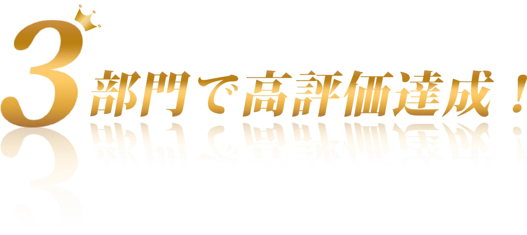 ３部門で高評価達成！